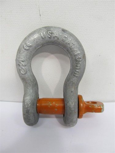Cm, m648ag, 3/8&#034;, wll 2 ton, alloy, galvanized anchor shackle for sale