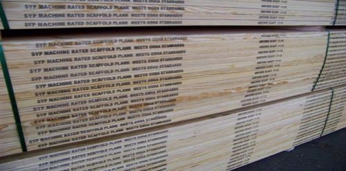 9&#039; 2200F MSR 1.8E Solid Sawn Scaffold Plank OSHA Stamped