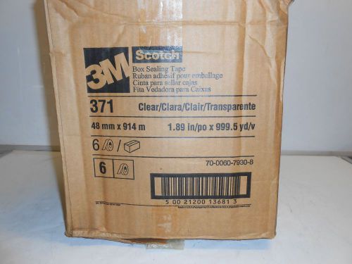 New box of 6 rolls 3m stotch 371 clear sealing tape 48mm x 914mm for sale