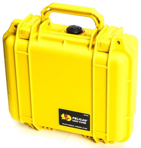 Pelican 1200 yellow case fits gopro camera waterproof dust proof - made in usa for sale