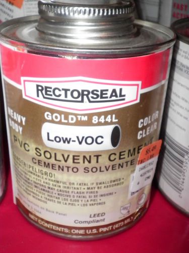 New 1 pint can Rectorseal low voc heavy body PVC solvent clear cement