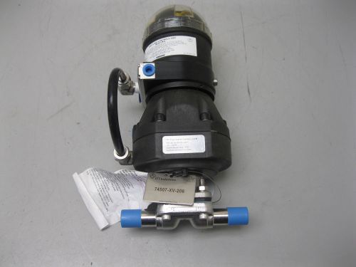 3/4&#034; itt pure-flo ss diaphragm valve butt weld advantage actuator new c3 (1689) for sale