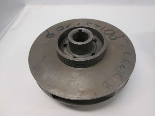 NEW 8IN OD 1-1/8IN BORE STEEL PUMP IMPELLER D400370