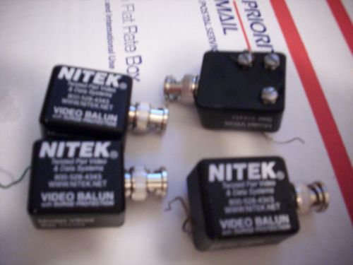 (4)NITEK VB39 Twisted Pair Video Transceiver for CCTV Video Balun Quick Shipping