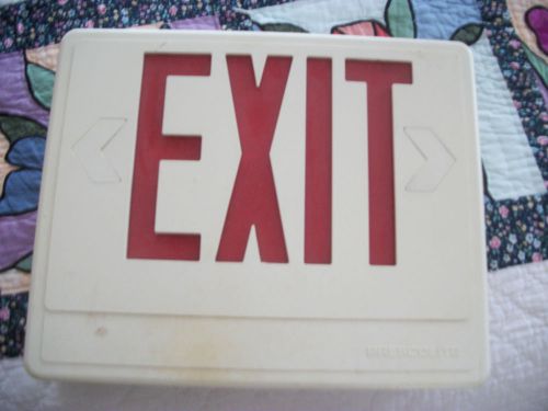 vintage exit sign-bought several years ago.do not know if it works-sold as is.