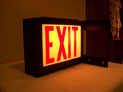 Vintage commercial  exit  sign, very heavy duty, super nice !!! for sale
