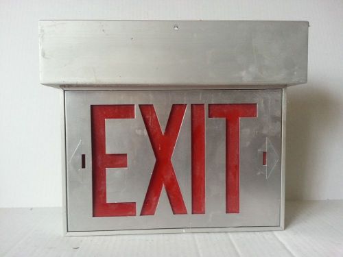 Lighted Exit Sign - Red Letters - Chicago Approved