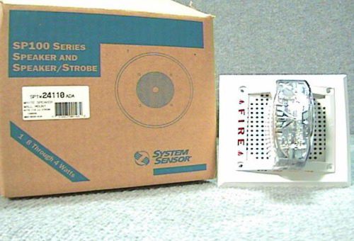 Sp1w24110ada &#034;new&#034;speaker/strobe system sensor notifier fire lite alarm wheelock for sale