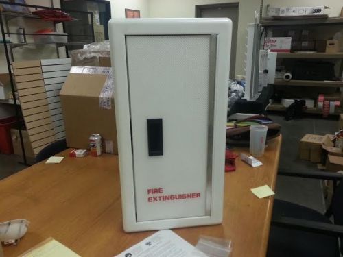Fire extinguisher cabinet j.l. industries used white recessed fire safety fs204 for sale