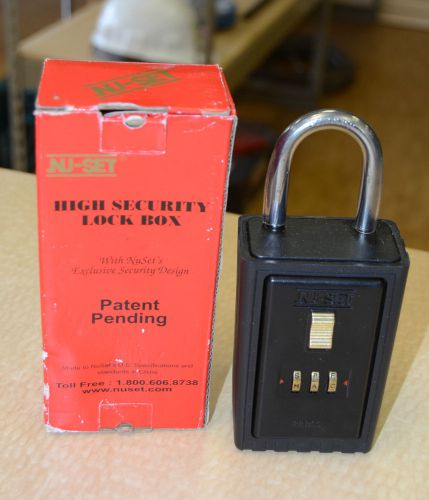 Nu-Set High Security Lock Box Combination Lock with Keys