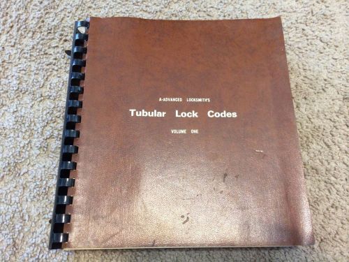 Tubular Lock Codes Volume One