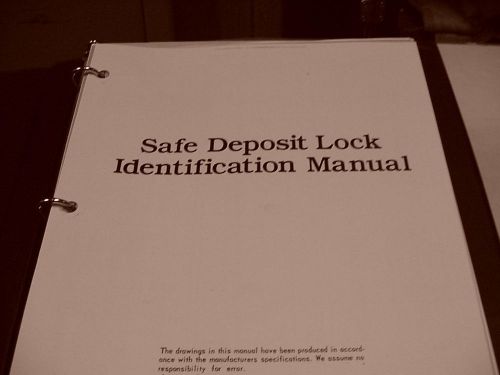 Safe deposit book with actual dimensions locksmith,Safe tech.student,