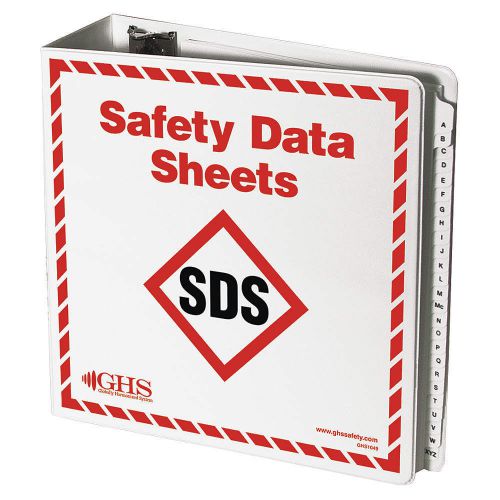 GHS Safety Data Sheets (SDS) Binder with A-Z Dividers, GHS1008