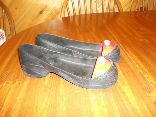 WILKURO Safety Toes Steel Toe Over Shoe Color: Red/Black Sz: Large US 10-11 #2