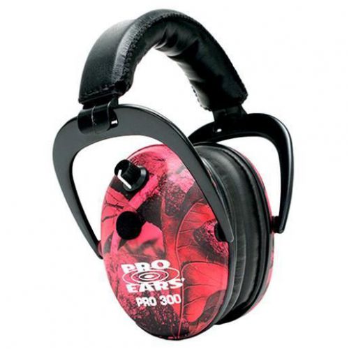 P300PC Pro Ears Pro 300 Pro Series Active Earmuffs NRR 26 Pink RealTree Advantag