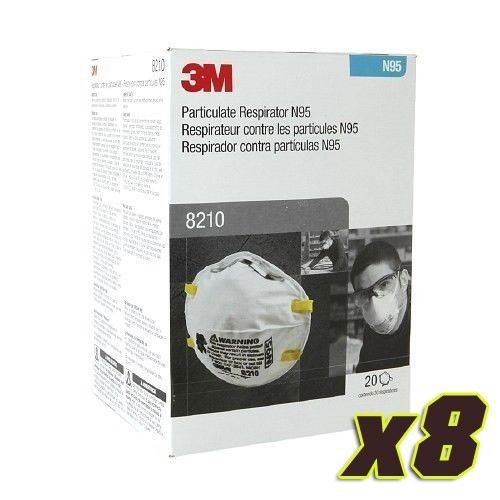 3m 8210 n95 dust mask respirators 1 case 160 for sale
