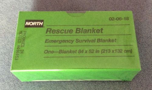 (1) NORTH SAFETY 56&#034; x 84&#034; THERMAL RESCUE SURVIVAL RUNNERS BLANKET NEW NEVER USE