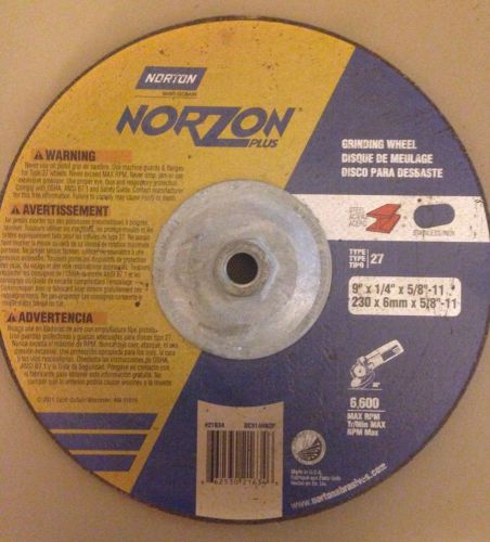 Norton Norzon Plus Grinding Wheel. 9&#034;x1/4&#034;x 5/8&#034;-11.. 10ct Lot