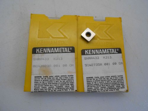 KENNAMETAL CARBIDE INSERTS,  SNMA 433 , K313,  20 INSERTS