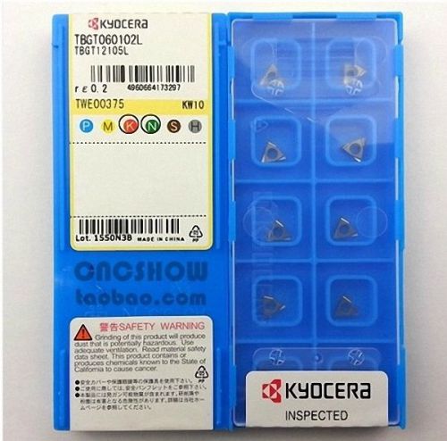 New Genuine 10pcs Kyocera TBGT060102L Carbide inserts(B)