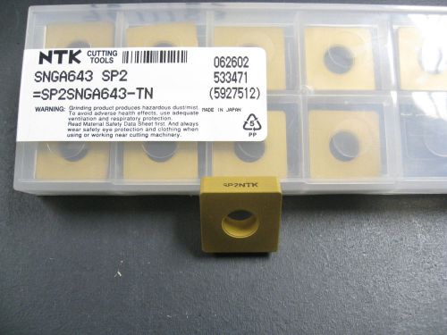 SNGA643 SP2 NTK SILICON NITRIDE CERAMIC TURNING INSERTS, price is for one insert