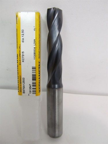 Kennametal b976a12500, 12.50mm, tialn-pvd, solid carbide screw machine drill bit for sale