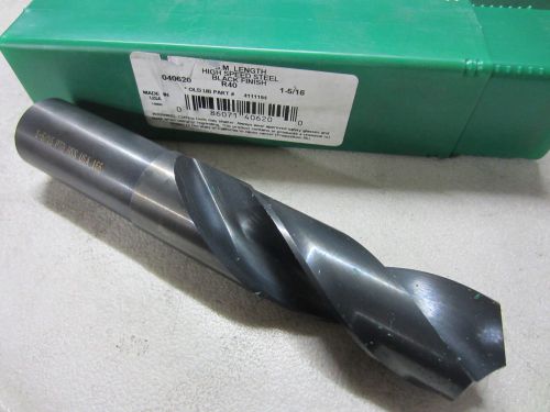 Precision twist drill 1-5/16&#034; screw machine stub length black oxide edp 040620 for sale