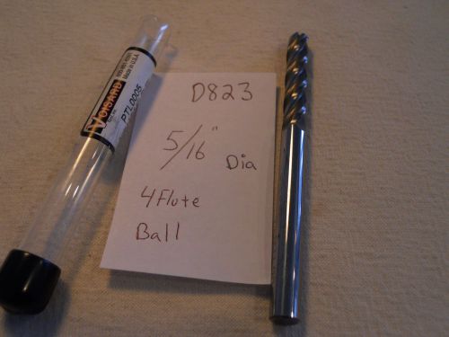 1 new 5/16&#034; diameter carbide end mill. 4 flute. ball. usa made. (d823) for sale