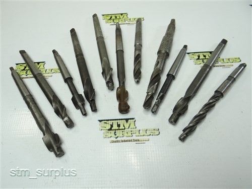 Nice lot of 11 hss morse taper shank counterbores 13/32&#034; to 11/16&#034; w/ 1mt shank for sale