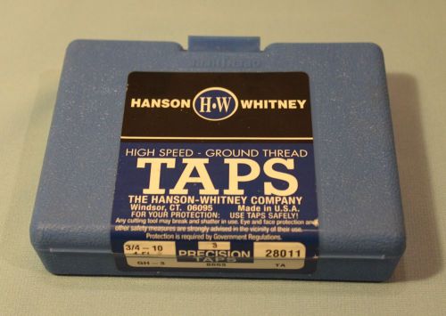 Hanson whitney 3/4-10 4 fl gh-3 high speed ground thread taps #28011 (3 taps) for sale