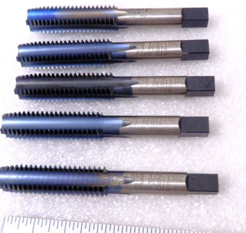 5 each new  1/2&#034; - 13  nc plug taps penta blue finish  4 flutes  h3 r&amp;n for sale