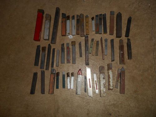 Lot of 49 Machinist Lathe Cutting Bits Tools Carbide Tips ACT Carbaloy Firthite