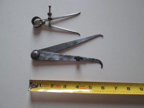 Two starrett tool co. inside calipers one with fine adj. for sale