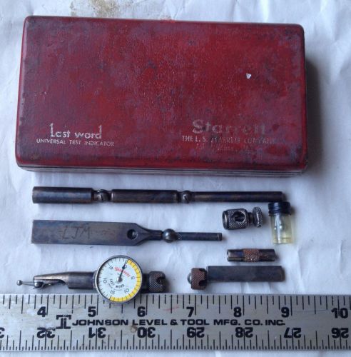 Machinist lathe tool starrett last word dial indicator set in original box for sale