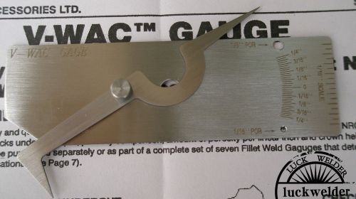V-Wac Gage Biting Edge Single Welding Gauge Welder Inspection Inch