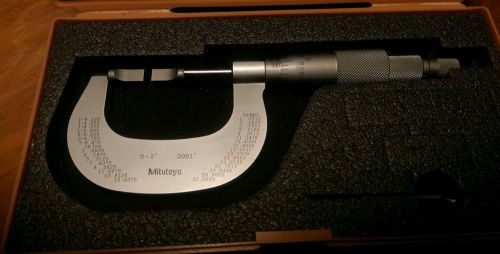 Mitutoyo 0-1 .0001 blade micrometer for sale