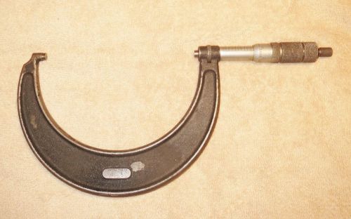CENTRAL TOOL #6091 4-5 INCH OUTSIDE MICROMETER .0001&#034; VINTAGE TOOL MADE IN USA