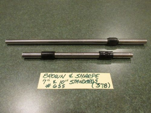 Brown &amp; sharpe # 655 outside micrometer standard (lot of 2) 7&#034; and 10&#034; (378) for sale