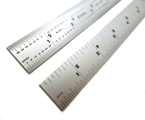 Shinwa 6&#034; rigid zero glare 4r machinist rule ruler 1/8, 1/16, 1/32, 1/64 3001a for sale