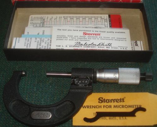Starrett t216.xrl-2 digital 1-2 inch micrometer .0001 grads ratchet stop locknut for sale