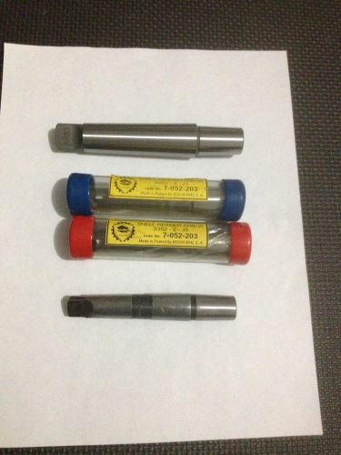 Lot of 4- three new/ one used morse taper to jacobs taper arbor adapters for sale