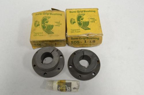 Lot 2 new tb woods sure grip sdsx1-1/8 taper bushing qd size 1-1/8in b252842 for sale