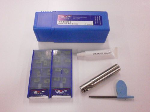Nexus tool 5/8&#034; apkt 11t308 indexable end mill carbide inserts pvd 202 kit 974so for sale