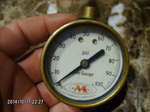 Vintage meiser &amp; co psi tire pressure gauge 0-100 for sale
