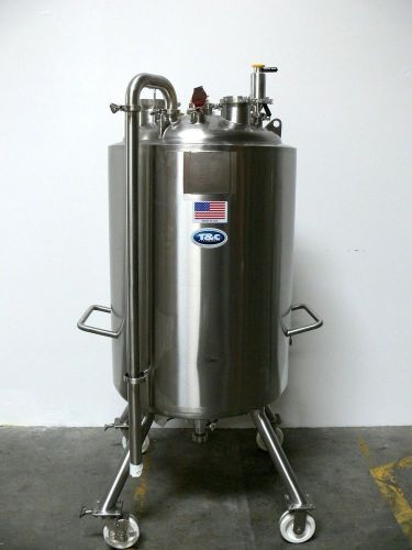 T &amp; c 350 liter stainless steel insulated bio-reactor - 50 psi pressure vessel for sale