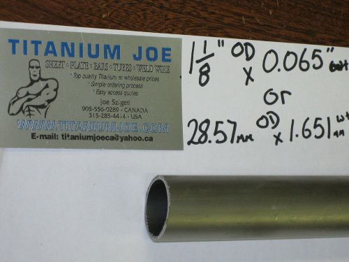 Titanium tubing  3al-2.5v  1.125&#034;od x 0.065&#034; wall x 96&#034; for sale