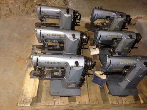 6 SINGER  269 / 421 TACKERS/ BUTTON SEWERS   INDUSTRIAL SEWING MACHINE