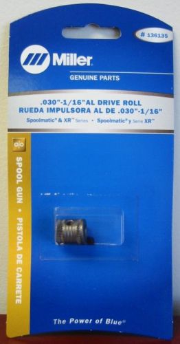 Miller genuine drive roll .030-1/16&#034; al for spoolmatic &amp; xr series - 136135 for sale