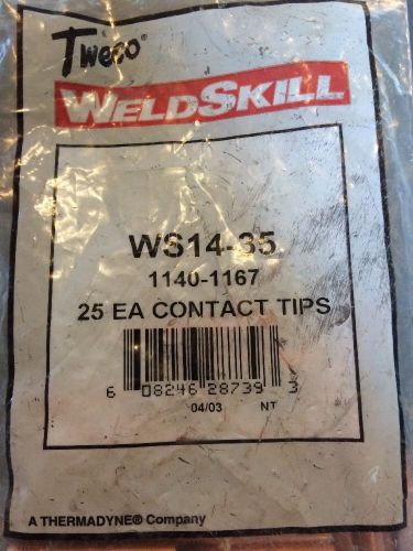 TWECO  WS14-35  1140-1167  MIG CONTACT TIPS  QTY. 25