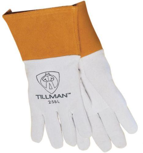 Tillman 25b deerskin split leather 4&#034; cuff tig welding gloves, medium for sale